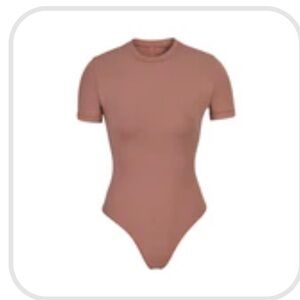 SKIMS COTTON JERSEY T-SHIRT BODYSUIT